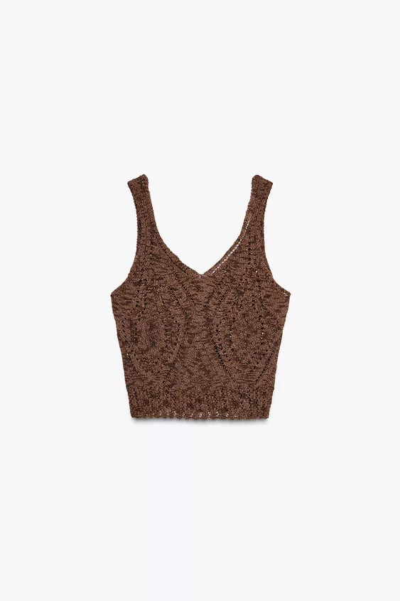 POINTELLE KNIT TOP | Zara UK