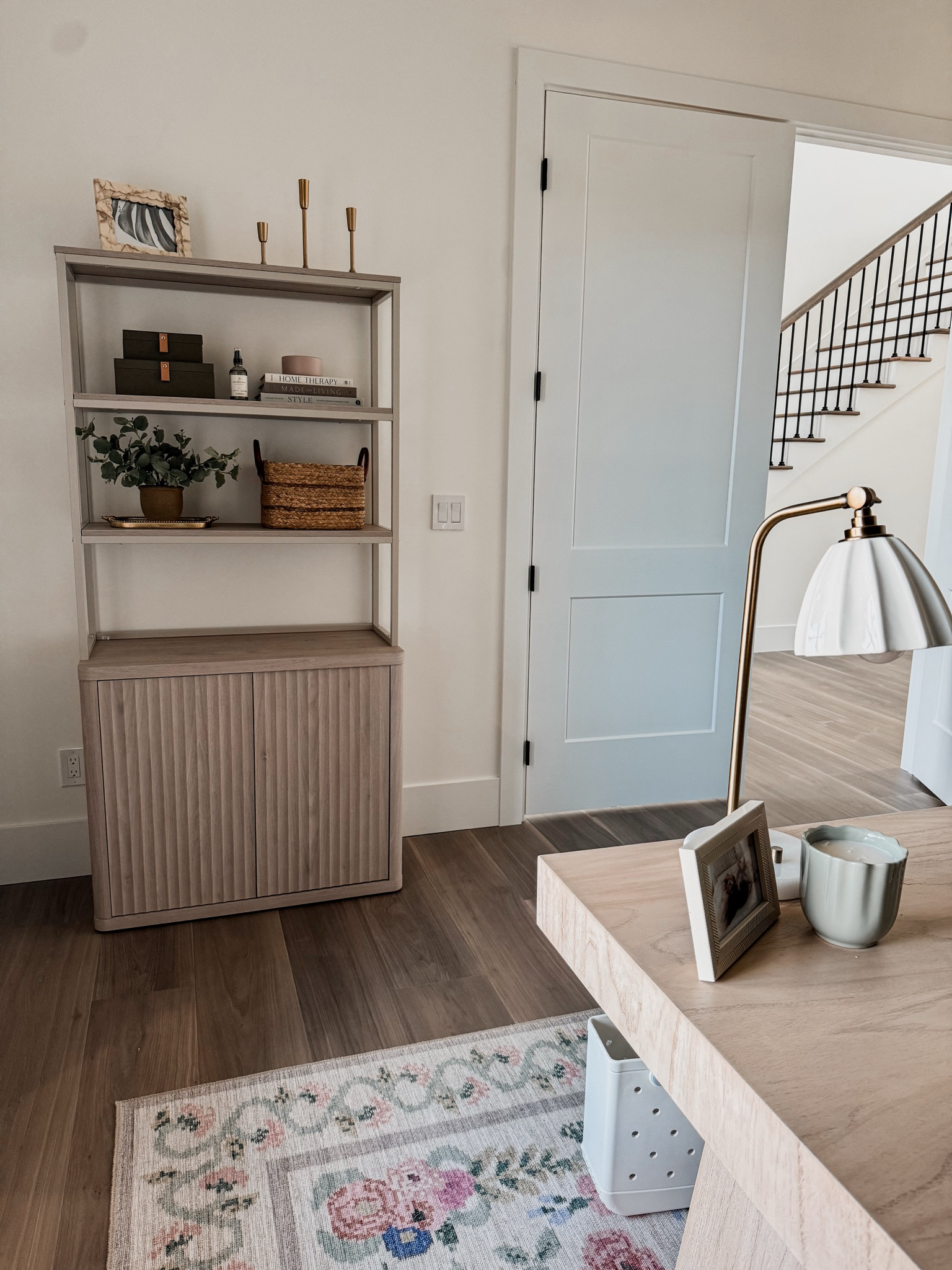 new office decor & organization 🌷 

this shelving unit is under $250 on Amazon and is great quality. It’s spacious inside to fit a printer, cricut etc. love my space coming together as I envisioned 🤍

#LTKFamily #LTKBeauty #LTKHome