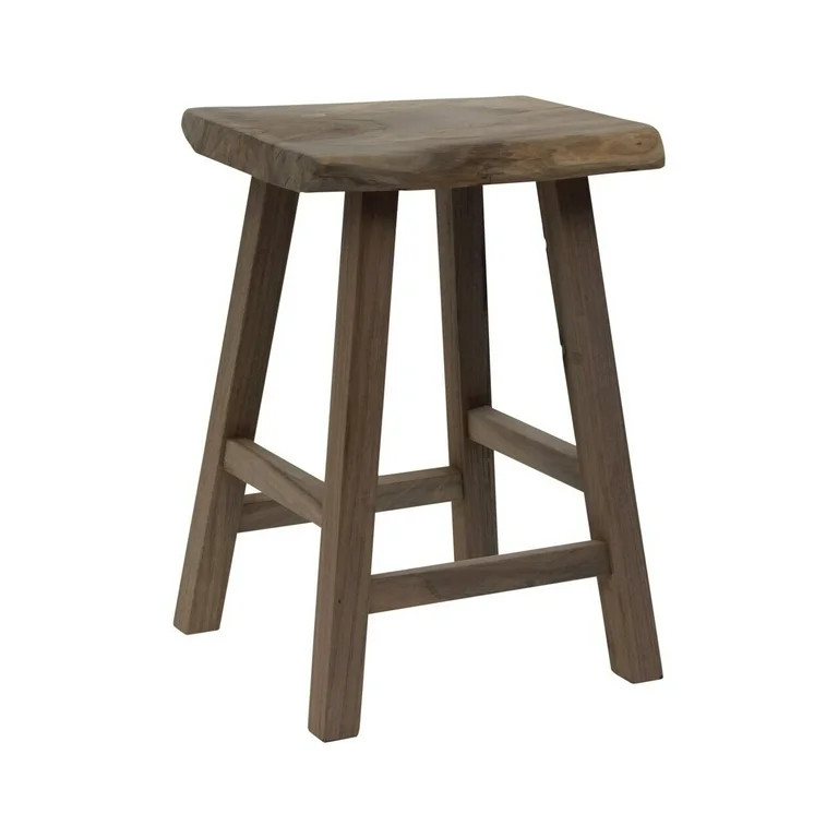 Artissance  Live Edge Reclaimed Solid Walnut Wood Stool, 20 Inch Tall, Natural Wood (Color & Size... | Walmart (US)