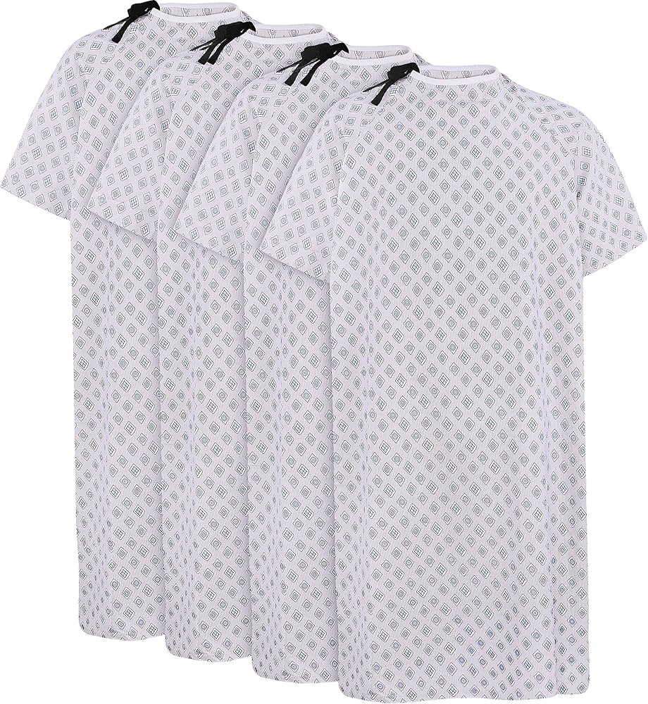Utopia Care 4 Pack Unisex Hospital Gowns, Extra Long Length Patient Gowns with Back Tie for Men a... | Amazon (US)