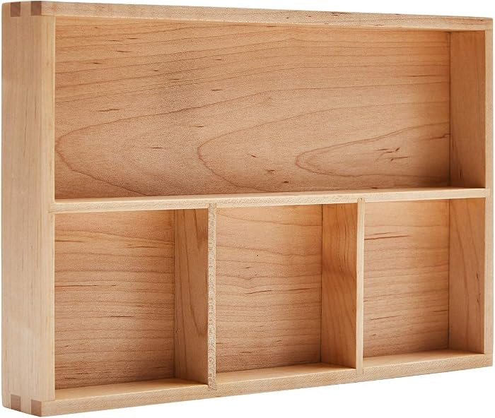 pandapark Wood Organizer Tray,Black Walnut,Desk & Drawer Storage Box (Maple Master) | Amazon (US)