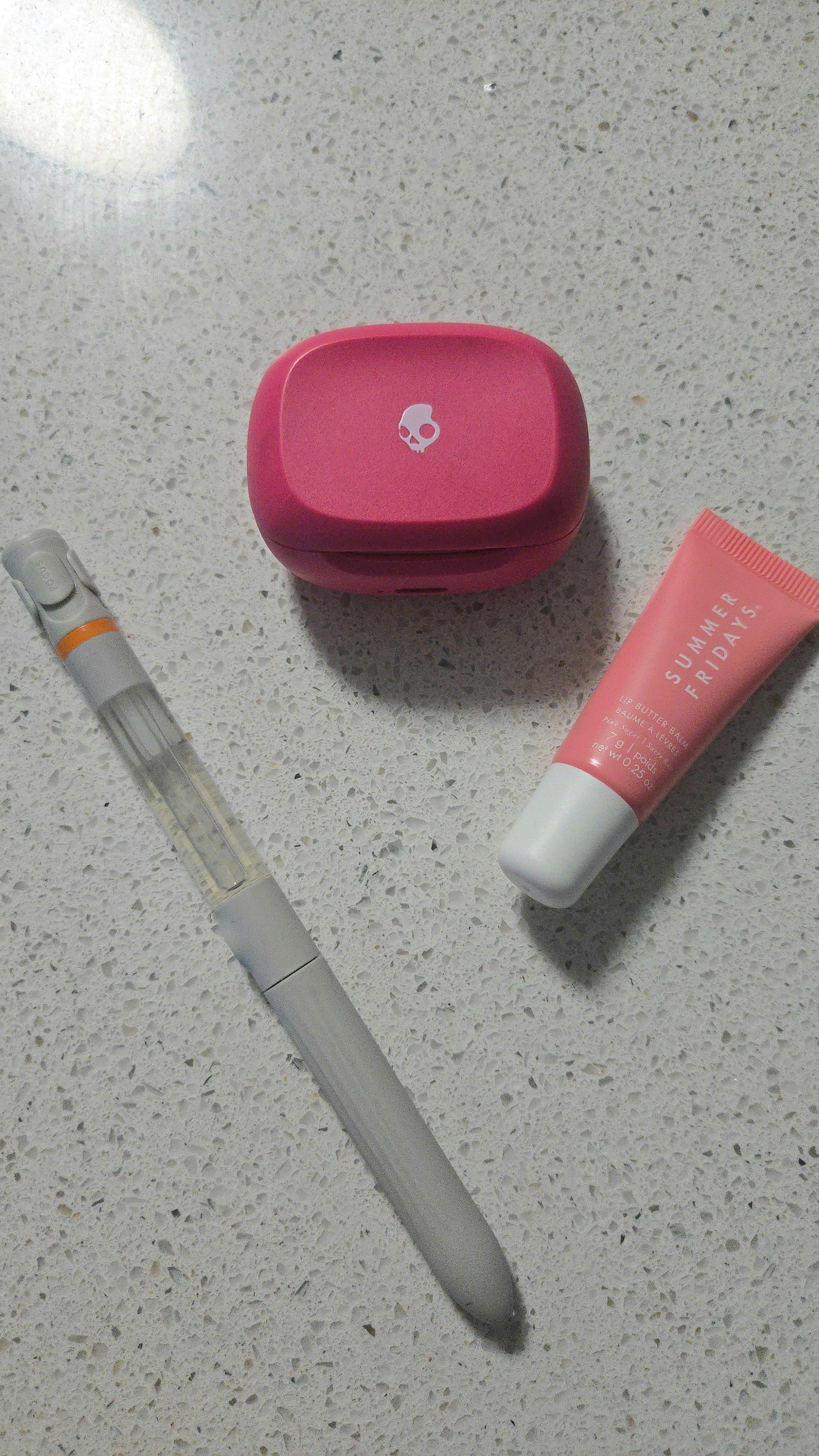 Random coffee shop essentials.Inexpensive walmart earphones that tune out most noise. The only downside is they connect to one device at a time.Summer Fridays Lip Balm makes my lips feel soft, moisturized, and add gloss.Essential oil pen from Lifelines that I wanted to check out. Its not a need to have but it was cool to try.

#LTKFindsUnder50