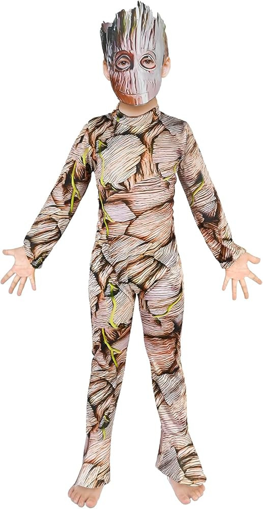 Groot Costume Kids Groot Jumpsuit Outfits for Children Deluxe Cosplay Costume Halloween Party Dis... | Amazon (US)