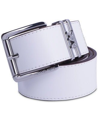 Michael Kors Women's Genuine Leather Logo Belt & Reviews - Belts - Handbags & Accessories - Macy'... | Macys (US)