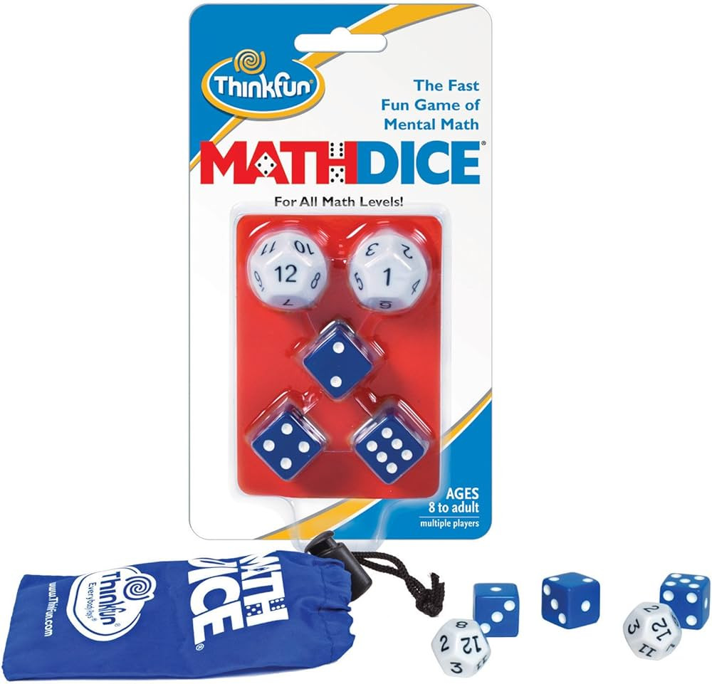 ThinkFun Math Dice - Engaging Mental Math Skill Game | Great for Kids Age 8 and Up | Fun Educatio... | Amazon (US)
