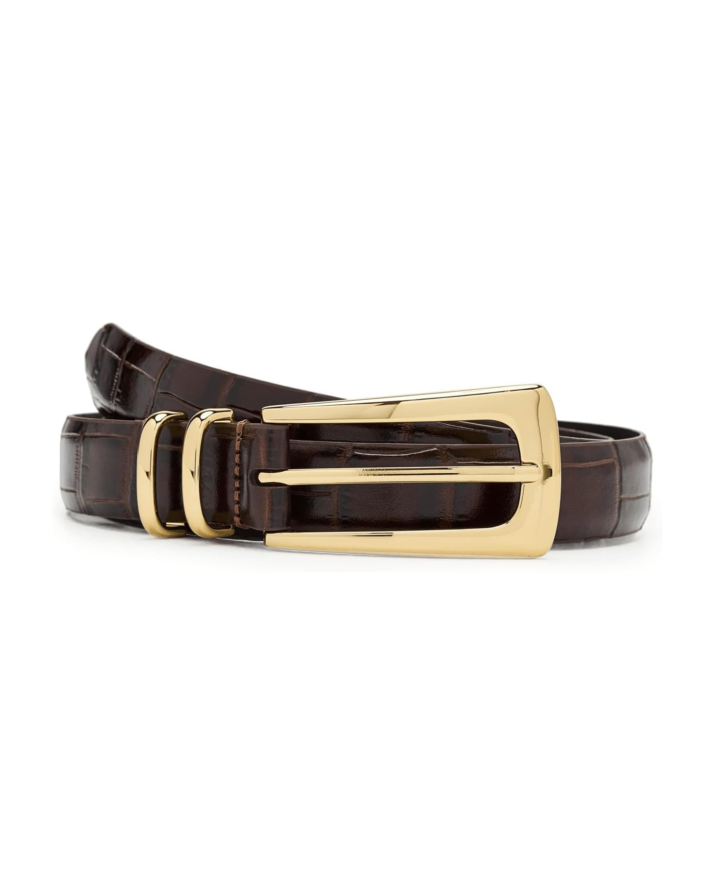 Madewell Elongated Buckle Belt: Croc | Zappos