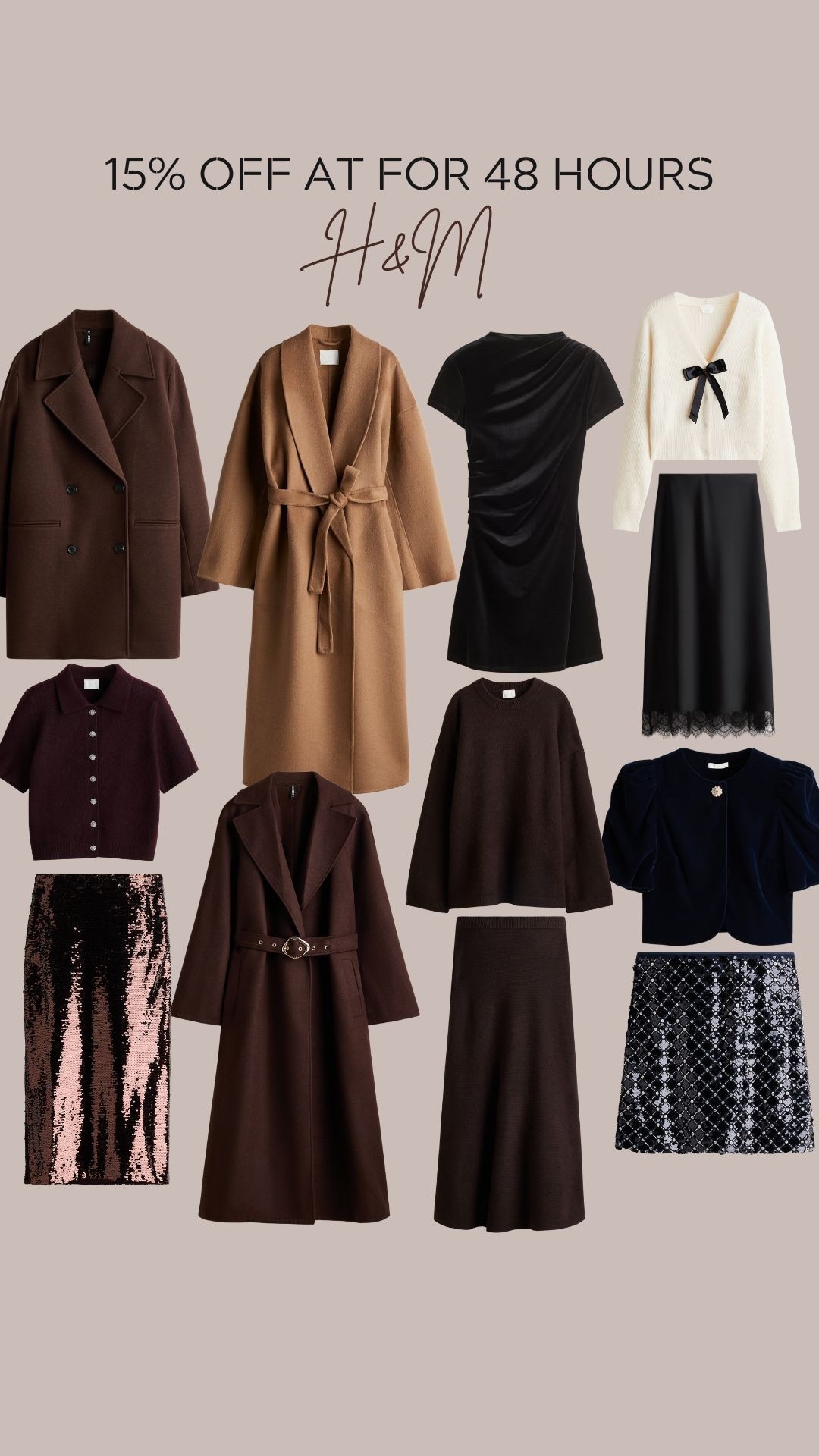 15% off H&M for 48 hours only. Ends Tuesday 11th November 

#LTKcurves #LTKwinter #LTKmidsize