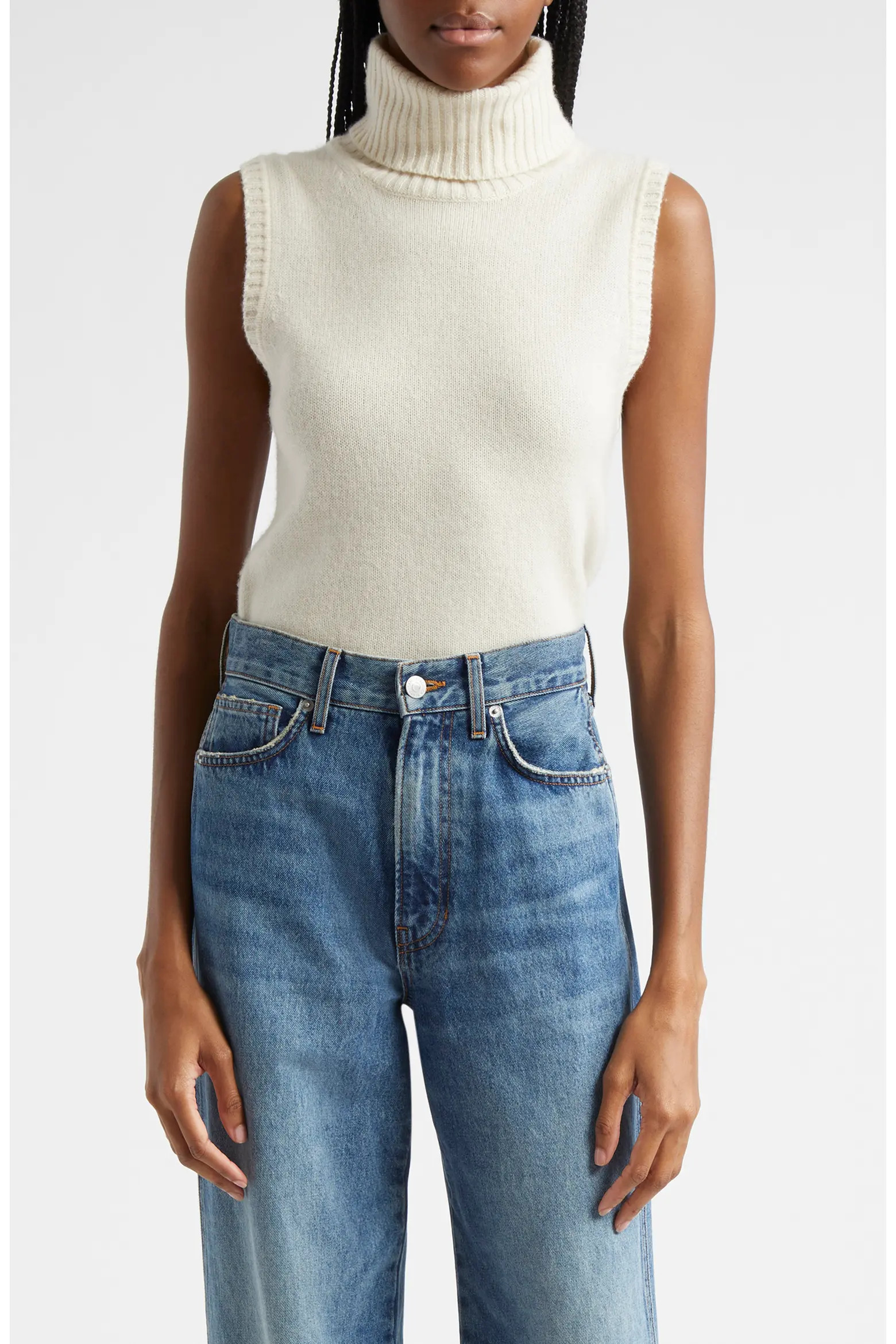 Veronica Beard Mazzy Sleeveless Cashmere Turtleneck Sweater (Women) | Nordstrom | Nordstrom