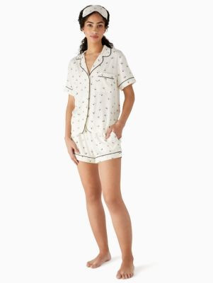 short sleeve bee boxer pj set | Kate Spade Outlet