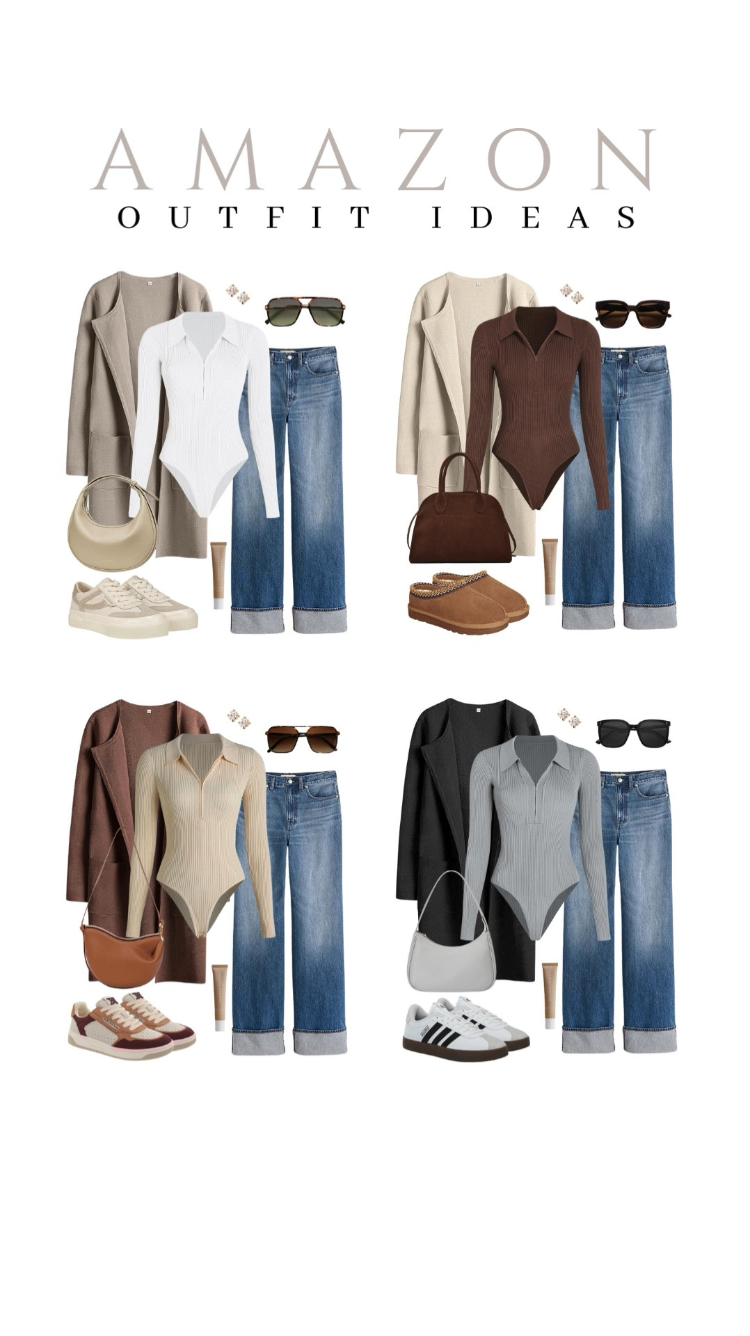Start with a long sleeve bodysuit and jeans, then layer with a cute zip-up ribbed bodysuit and Madewell wide-leg cuffed jeans for five different stylish looks.

long sleeve bodysuit, layering essentials, stylish looks, ribbed bodysuit, wide-leg jeans, cozy layers, timeless style, casual chic, versatile outfits, fall fashion, comfy and trendy, winter wardrobe, seasonal staples, Madewell jeans, amazon fashion

#LTKSeasonal #LTKU #LTKStyleTip