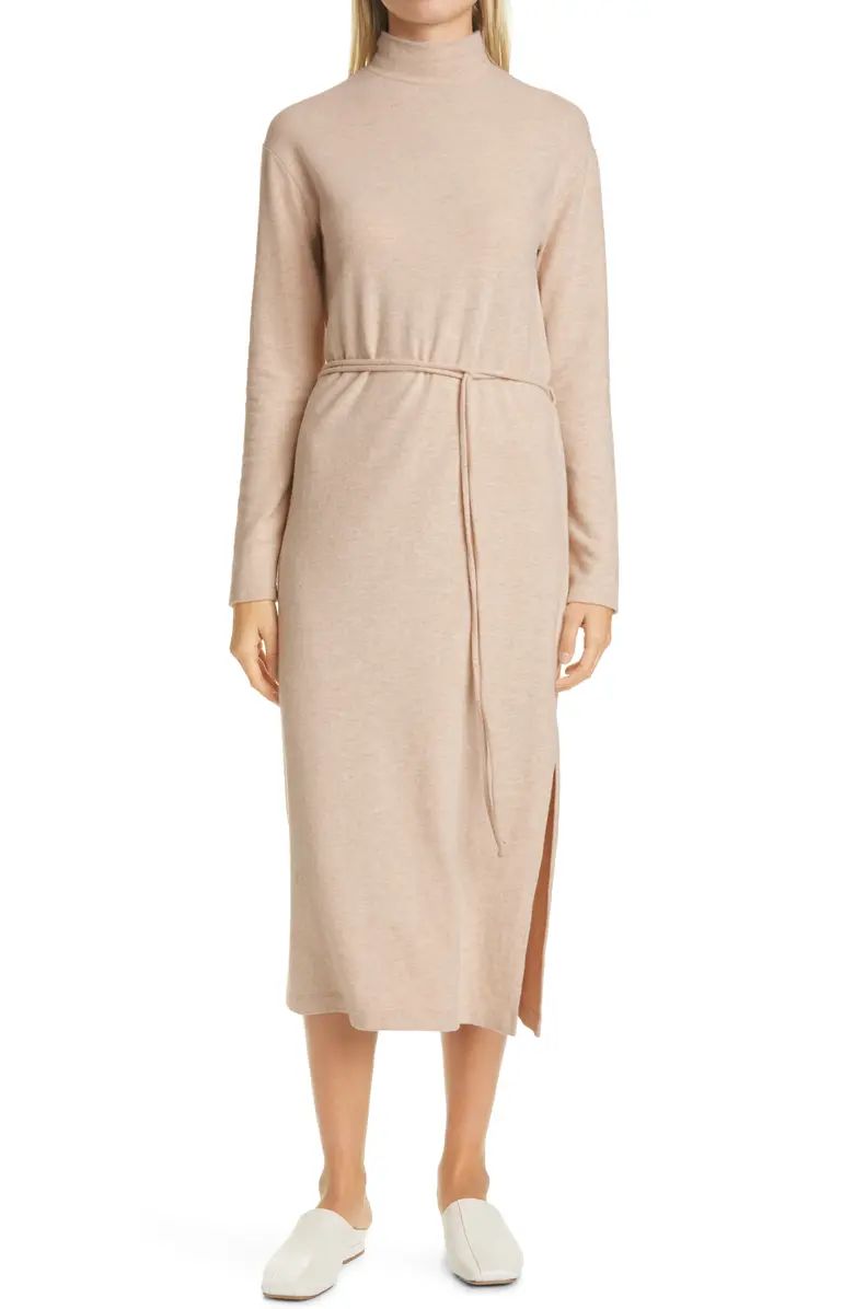 Mock Neck Long Sleeve Cotton Blend Dress | Nordstrom | Nordstrom