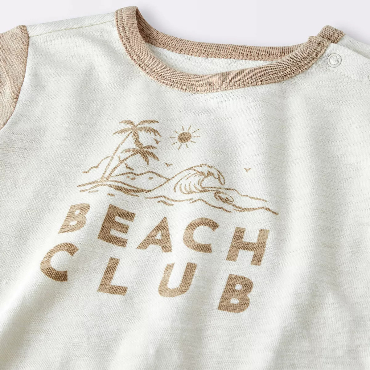 Baby Boys' Beach Club Cargo Top & Shorts Set - Cloud Island™ Cream 0-3M | Target