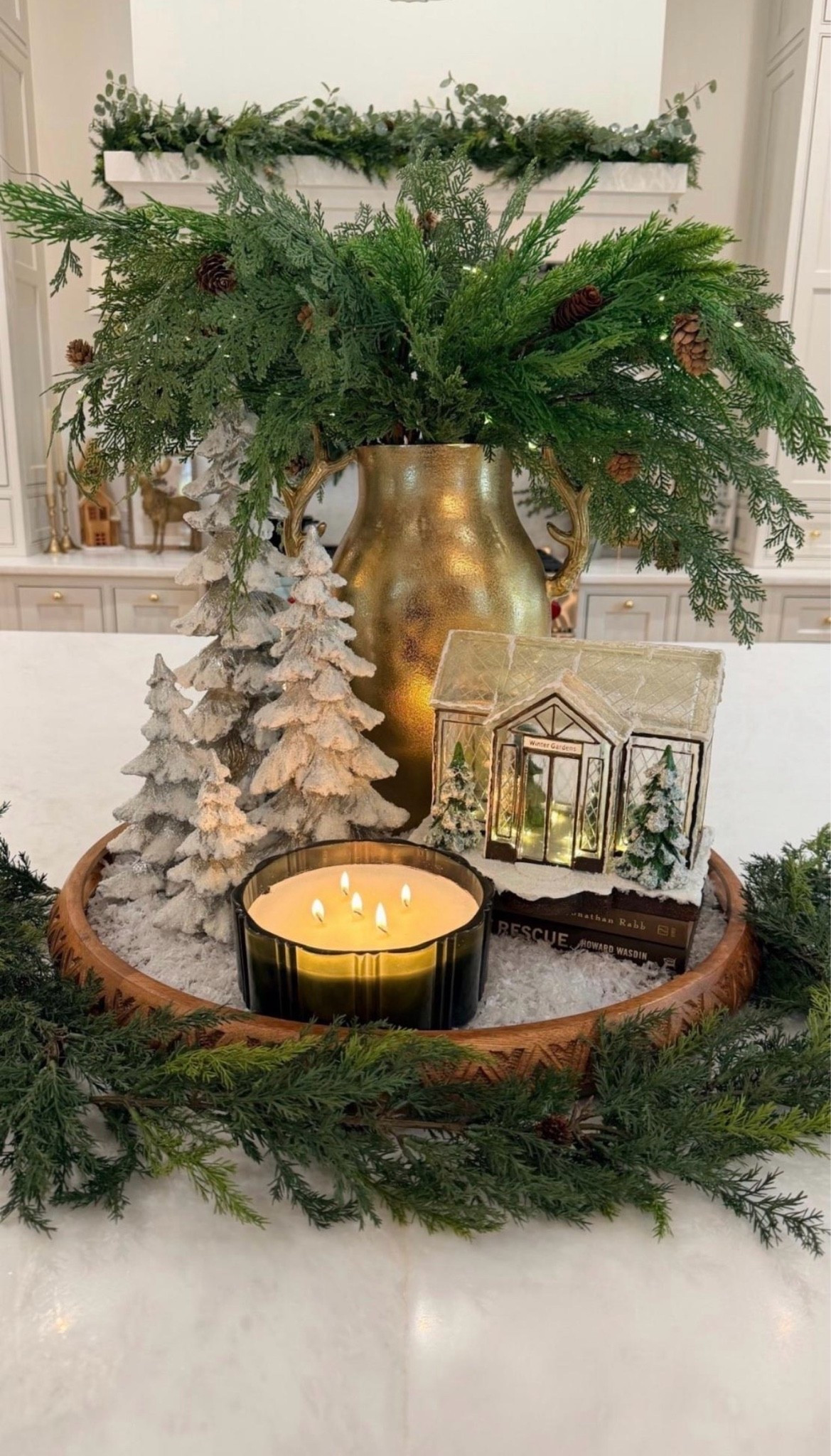 Snowy Christmas centerpiece!

#LTKHome #LTKSeasonal