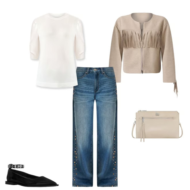 RM Rebecca Minkoff Womens Fringe Jacket, Color: Oat - JCPenney | JCPenney