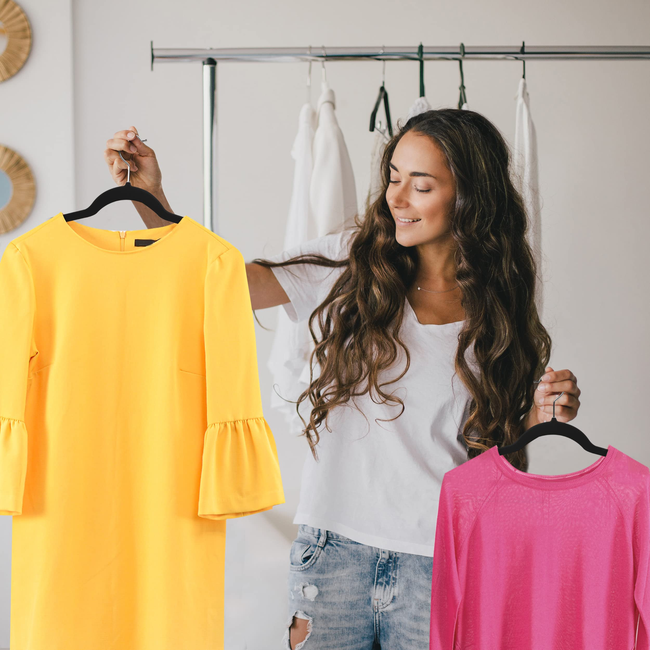 Utopia Home Premium Velvet Hangers 30 Pack - Non-Slip Clothes Black Suit with 360 Degree Rotatabl... | Amazon (US)