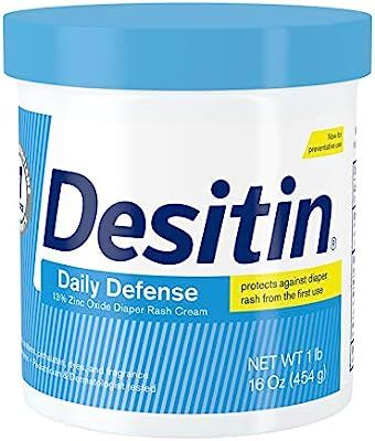 Desitin Daily Defense Baby Diaper Rash Cream with 13% Zinc Oxide, Barrier Cream to Treat, Relieve... | Amazon (US)