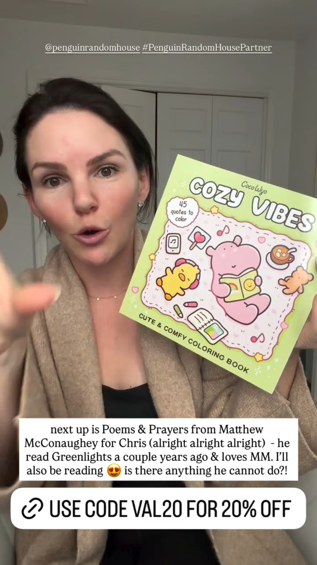 @penguinrandomhouse #PenguinRandomHousePartner  next up is Poems & Prayers from Matthew McConaughey for Chris (alright alright alright) - he read Greenlights a couple years ago & loves MM. I’ll also be reading 😍 is there anything he cannot do?!

#LTKFindsUnder50 #LTKHoliday #LTKGiftGuide