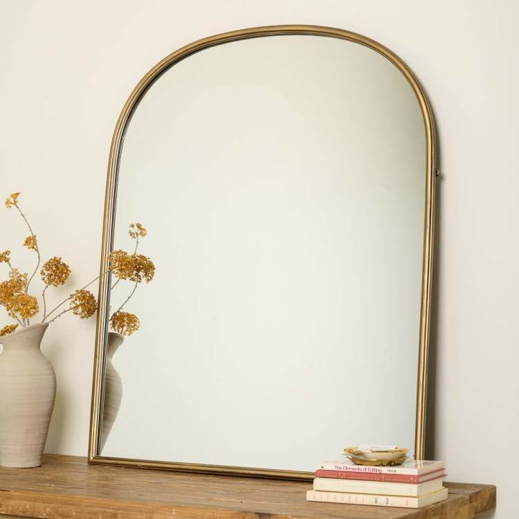Archer Brass Metal Framed Mirror | Magnolia