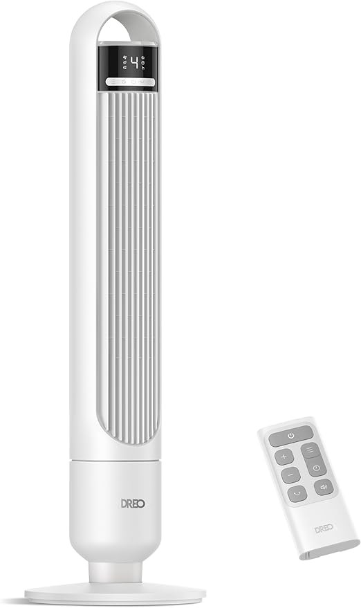 DREO Tower Fan for Bedroom, 4 Speeds, 3 Modes Standing Fans for Room with 90° wide Oscillating, ... | Amazon (US)