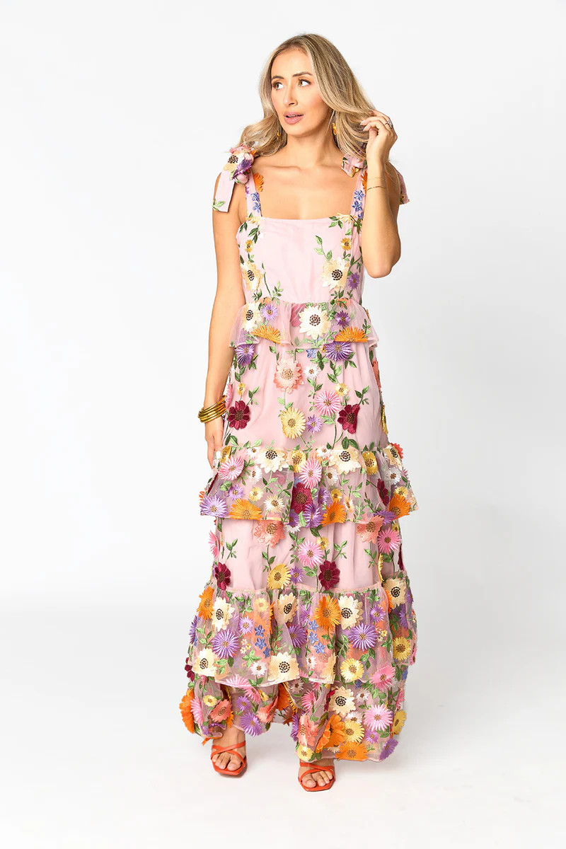 BuddyLove | Edie Tie-Shoulder Maxi Dress | Sunsational | BuddyLove