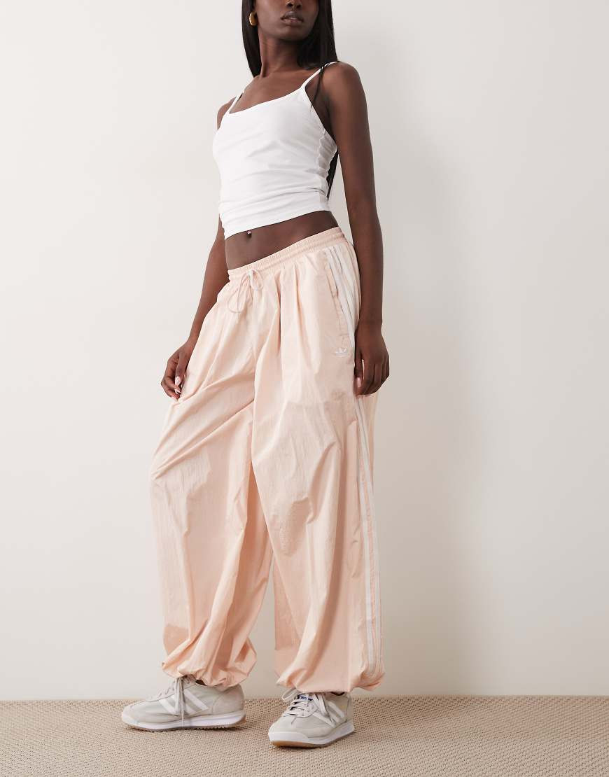 adidas Originals nylon balloon track pants in light pink | ASOS (Global)