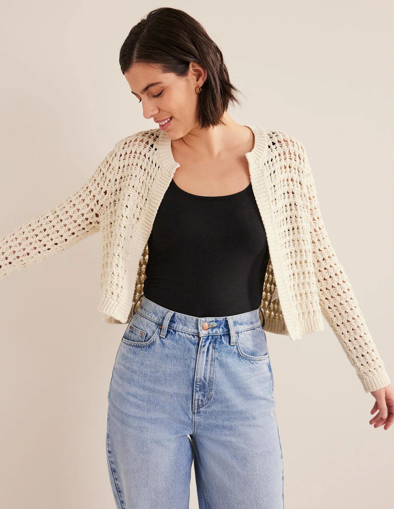 Cropped Crochet Cardigan | Boden (US)