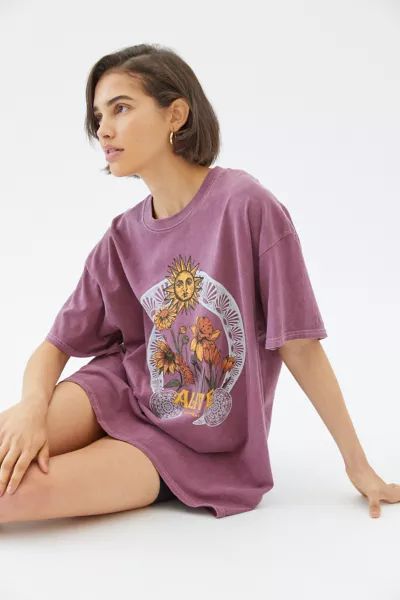 Alive With Passion Overdyed T-Shirt Dress | Urban Outfitters (US and RoW)