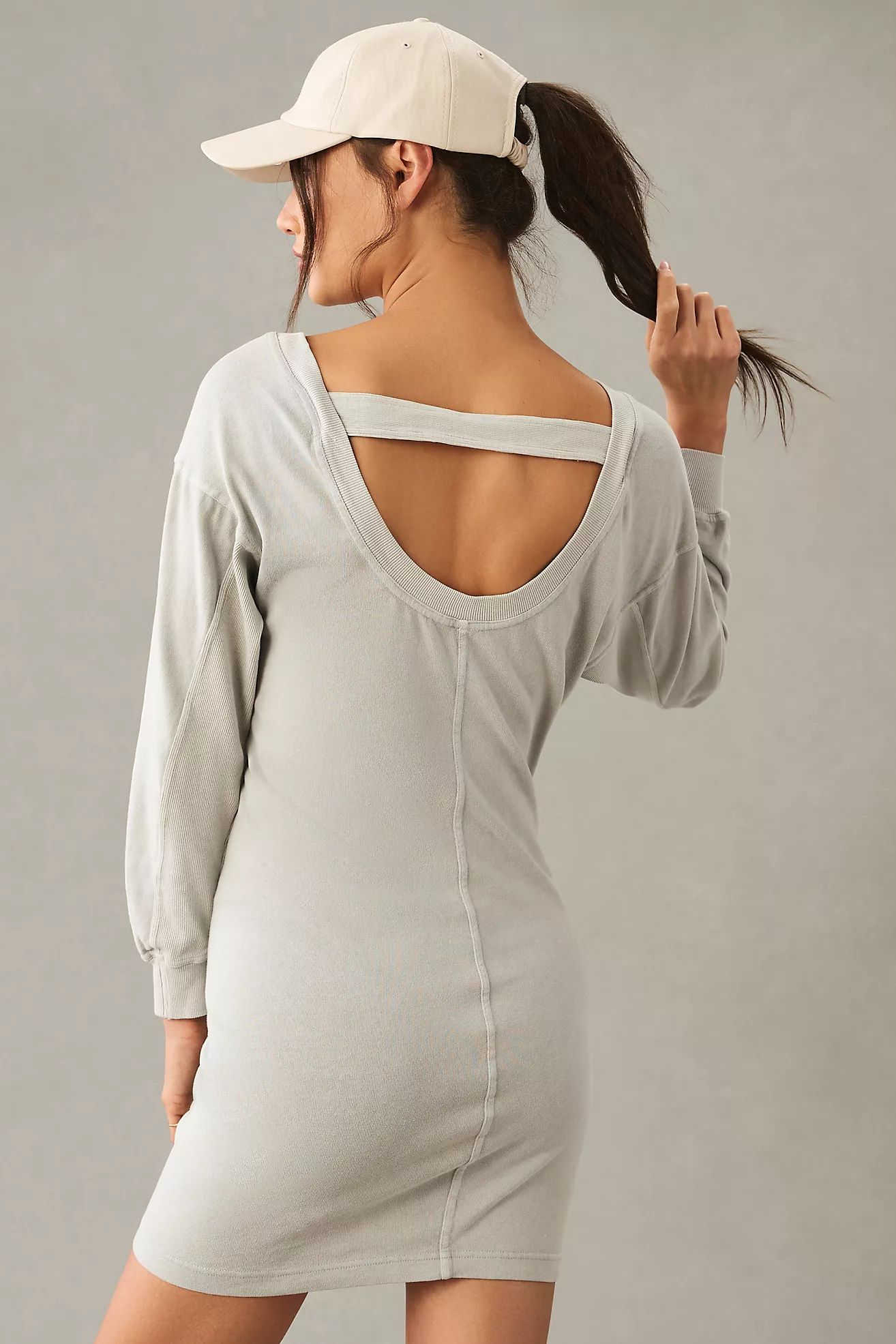 Daily Practice by Anthropologie Darla Long-Sleeve Open-Back Dress | Anthropologie (US)