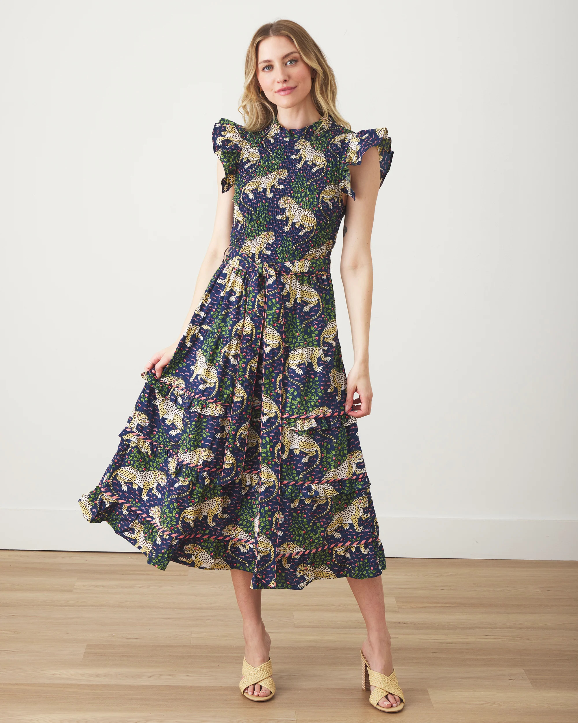 Bagheera - Ready To Ruffle Dress - Navy | Printfresh