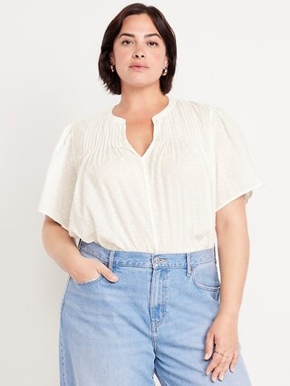 Flutter-Sleeve Swiss Dot Top | Old Navy | Old Navy (US)