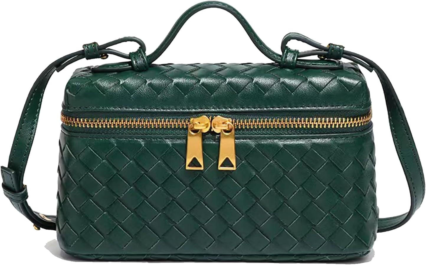 Mini Woven Crossbody Purse Square Box Bags Top-Handle Tote Handbag Shoulder Bag Cute Satchels Tre... | Amazon (US)