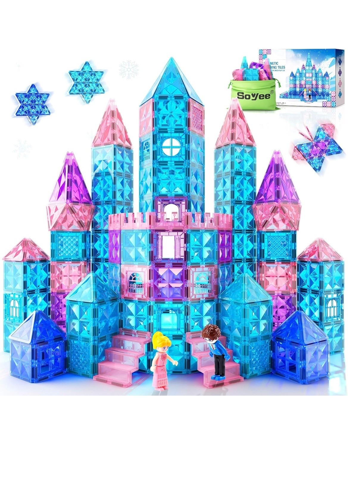 Cutest castle magnetic tile set, perfect for birthdays or Christmas… my little girl is going to love this 👑