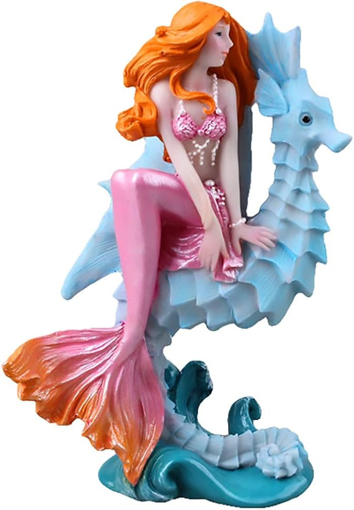 Aquarium Ornament - Seahorse Mermaid Decorations,Fish Tank Supplies Accessories,Mermaid Gifts for... | Amazon (US)