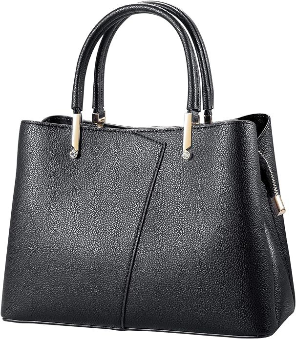 HENG REN Women's Leather Handbags Shoulder Bags,Medium Classical Style Purses Top Handle Satchel ... | Amazon (US)