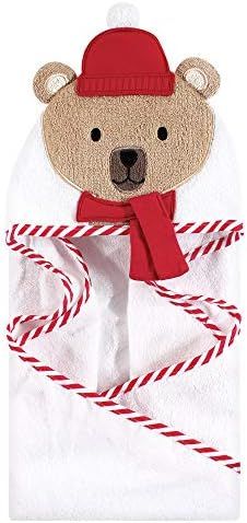 Hudson Baby Unisex Baby Animal Face Hooded Towel, Bear with Scarf 1-Pack, One Size | Amazon (US)