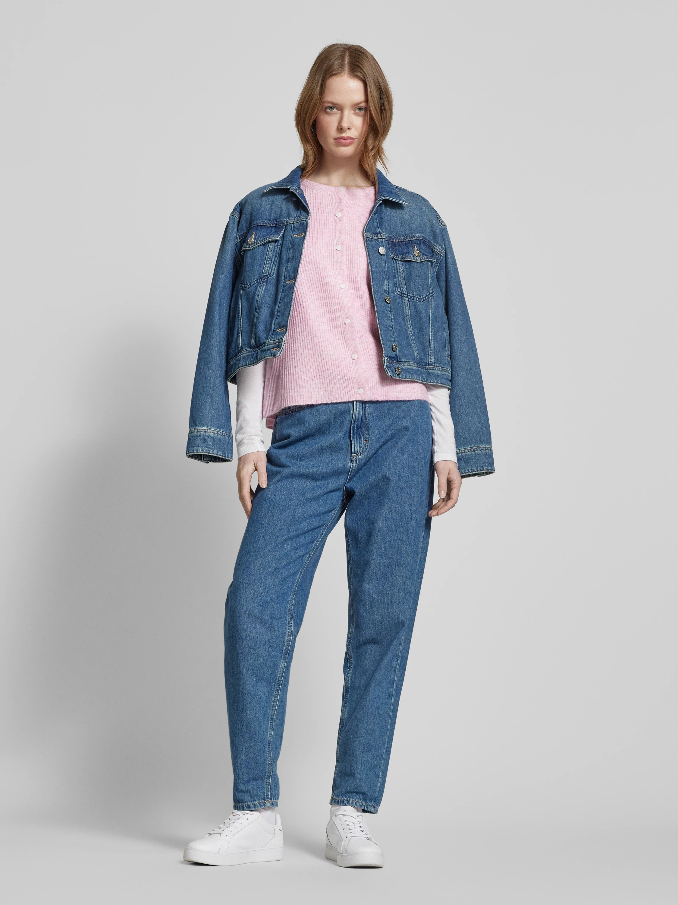 Strickweste mit Rundhalsausschnitt Modell 'Everest' in hellrosa | Peek & Cloppenburg* Düsseldorf DE