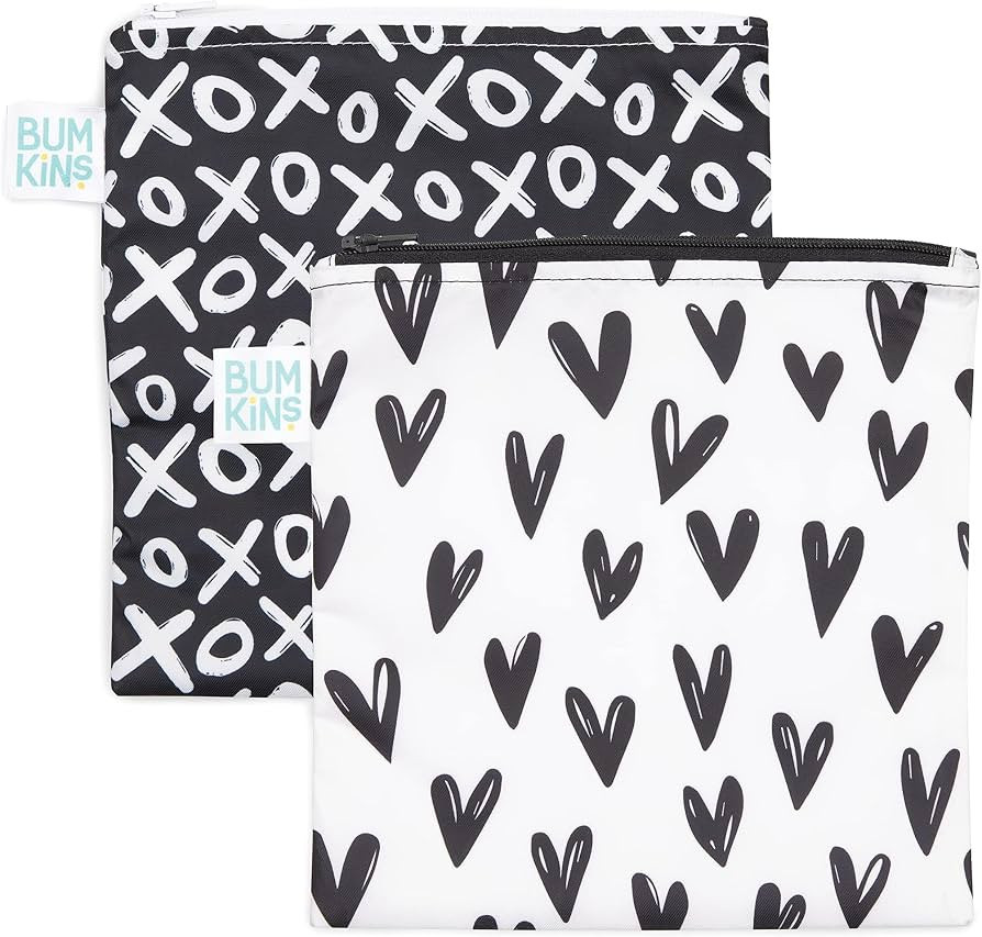 Bumkins Reusable Sandwich and Snack Bags, for Kids School Lunch and for Adults Portion, Washable ... | Amazon (US)