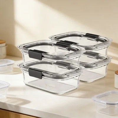 Glass Food Storage Containers Set Of 4, 3.2 Cup BPA-Free Leak-Proof Airtight Containers For Meal Prep, Microwave, Oven & Freezer | Wayfair North America