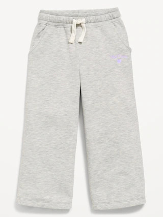 Logo Graphic Wide-Leg Sweatpants for Toddler Girls | Old Navy (US)
