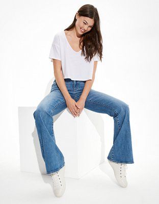 AE Ne(x)t Level Low-Rise Flare Jean | American Eagle Outfitters (US & CA)