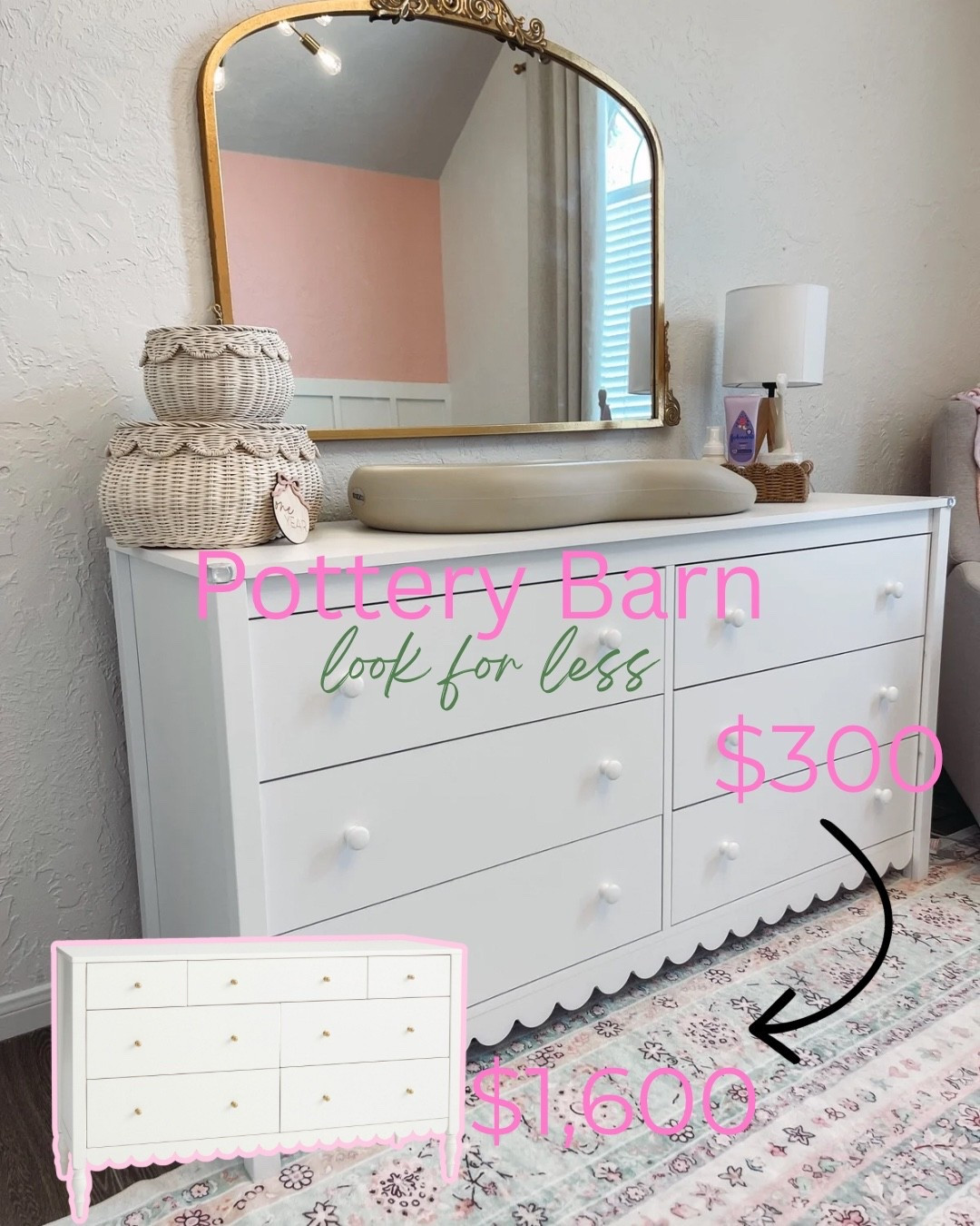 Look for less • luxury furniture • affordable option • nursery decor • nursery inspo • girl room • girl nursery 

#LTKBaby #LTKBump #LTKmomlife