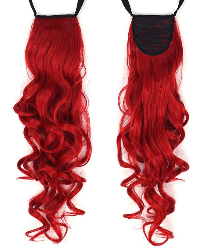 Miss U Hair 24"/60cm 120g Ladies Synthetic Long Curly Ribbon Drawstring Ponytails Hairpiece Clip ... | Amazon (US)