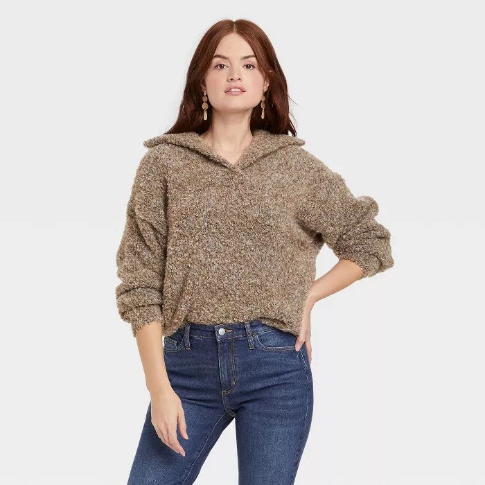 Women's Split Neck Cozy Lounge Pullover Sweater - Universal Thread™ | Target
