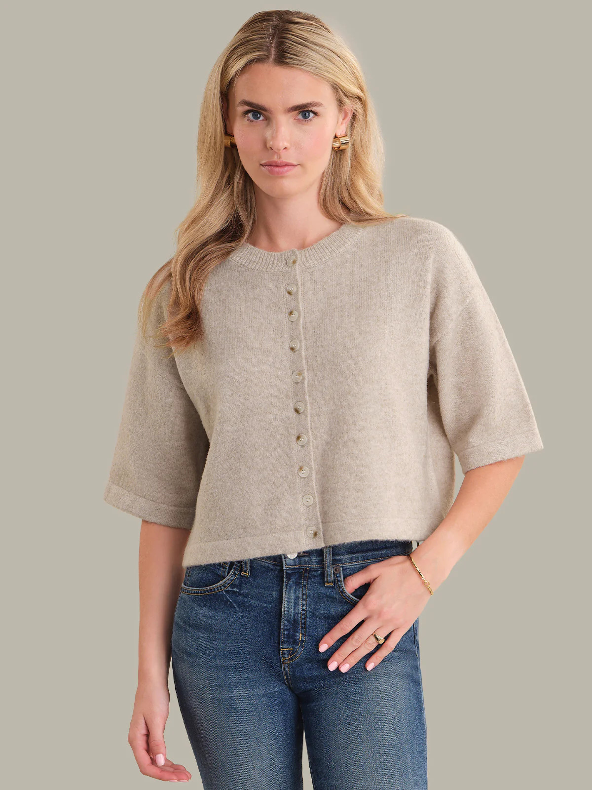 Davina: Button Up Sweater | 525 America