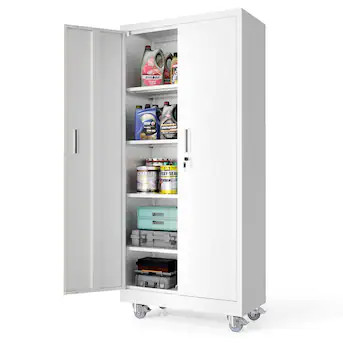 VINGLI 15.8D x 31.5W x 71H Rolling Metal Storage Cabinet with Adjustable Shelves/Tall Garage Stor... | Lowe's
