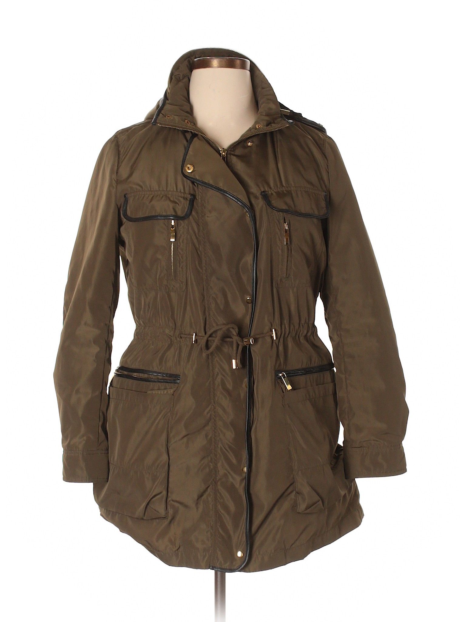 Zara Basic Coat Size 12: Dark Green Women's Jackets & Outerwear - 42566380 | thredUP