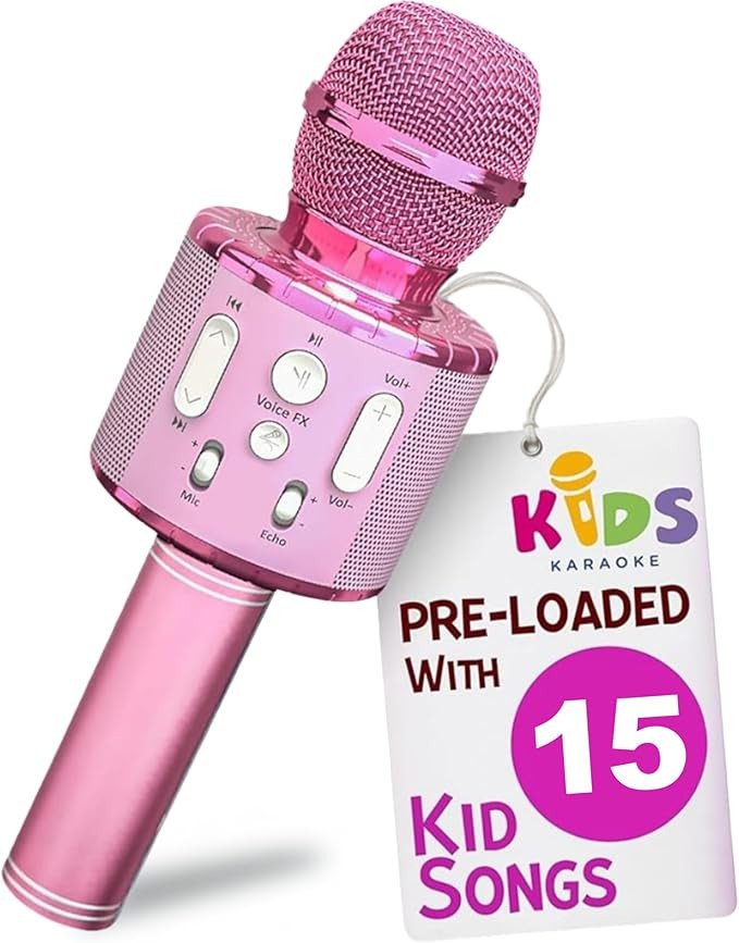 Move2Play, Kids Karaoke Microphone | Includes Pre-Loaded Songs & Bluetooth | Kids Birthday Party ... | Amazon (US)