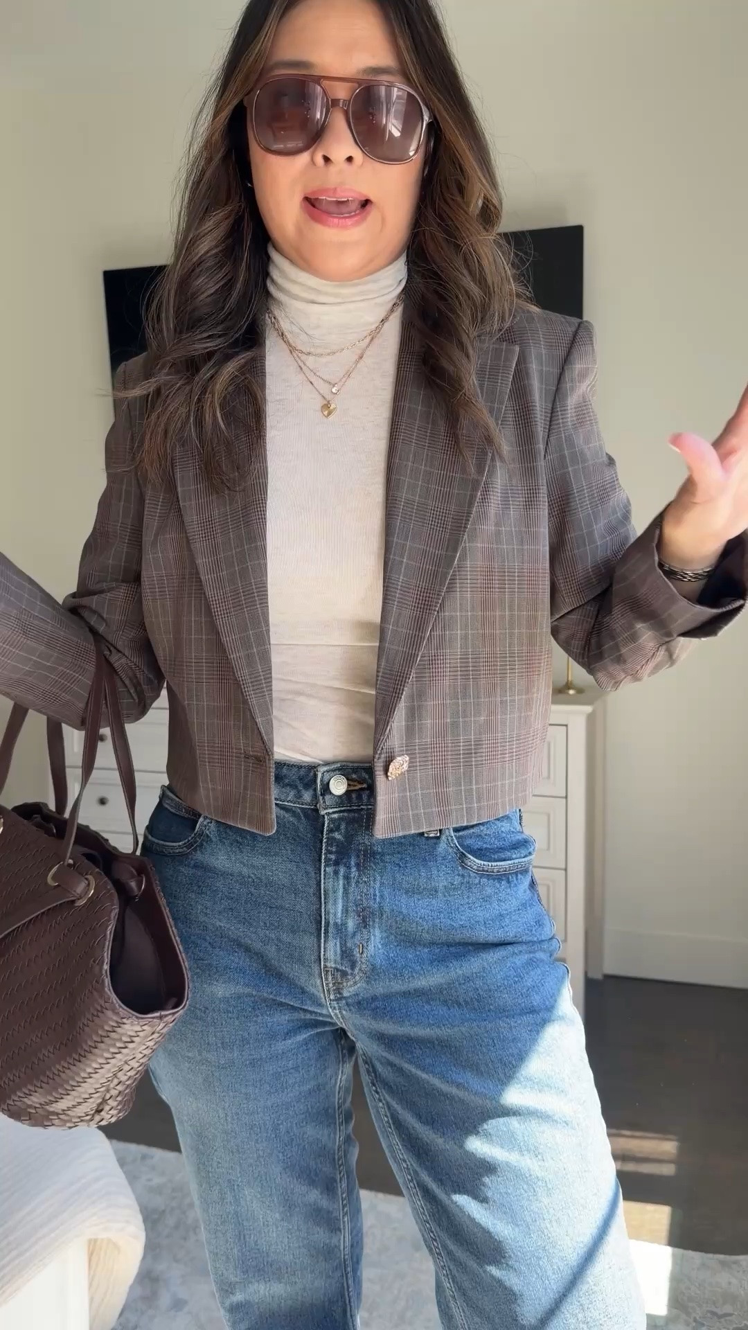 Walmart fall fashion // business casual // office wear 

Plaid cropped blazer - small
Jeans - 6

#LTKootd #LTKSeasonal #LTKOver40