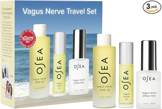 OSEA Vagus Nerve Travel Set – 3-Piece Wellness Spa Gift Set for Men & Women, Essential Oil, Bat... | Amazon (US)