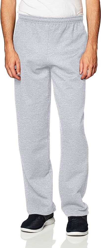 Gildan Men's Fleece Open Bottom Sweatpants with Pockets, Style G18300 | Amazon (US)